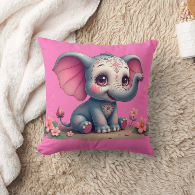 Almofada Pink Elephant Throw Pillow (Cobertor)