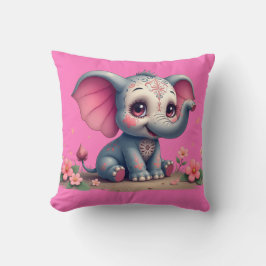 Almofada Pink Elephant Throw Pillow