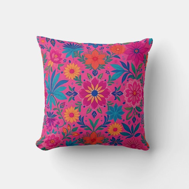 Almofada pink floral cushion (Frente)