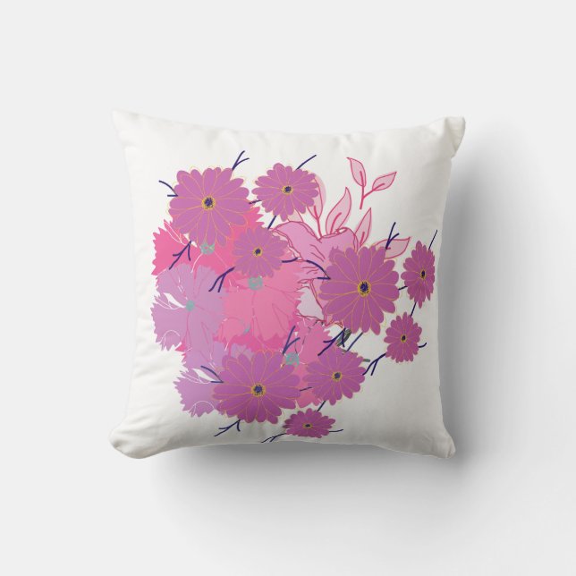Almofada Pink Flower Couch Pillow (Frente)