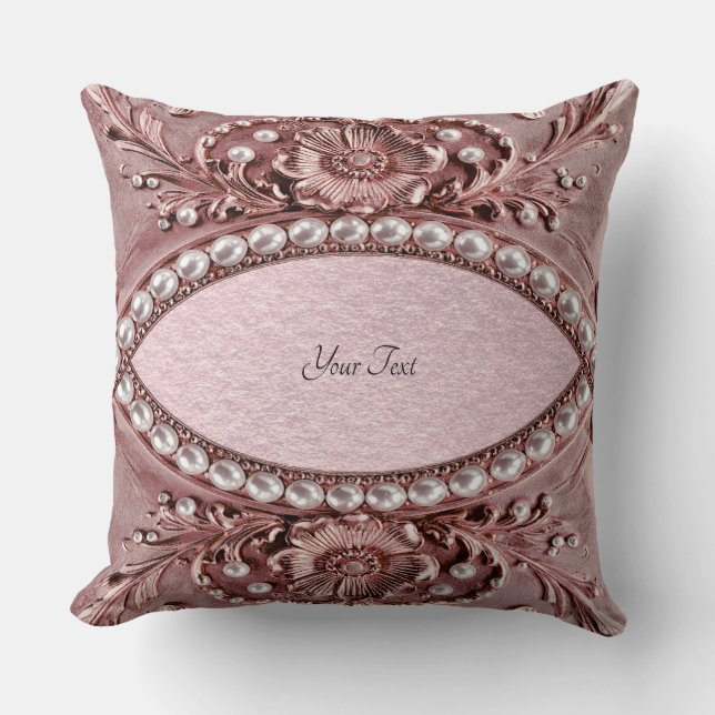 Almofada Pink Flower Throw Pillow (Frente)