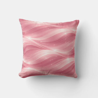 Almofada Pink Fluid Wave Pattern Throw Pillow
