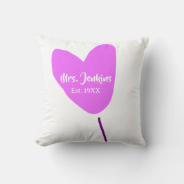 Almofada Pink heart balloon Mrs add name est. Add year love