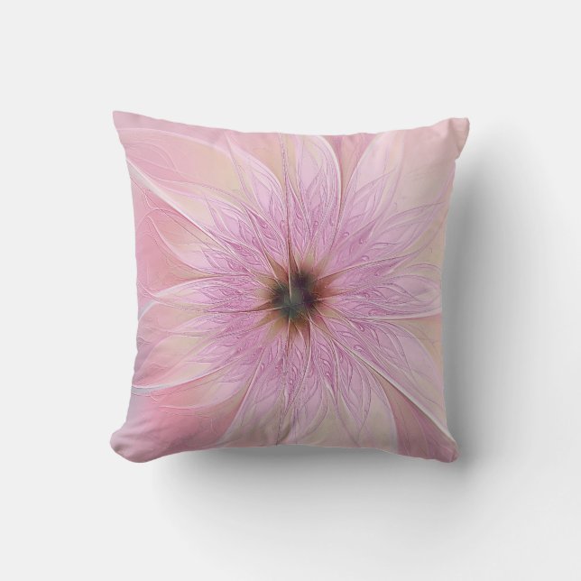 Almofada Pink Modern Valentine Flower Pillow (Frente)