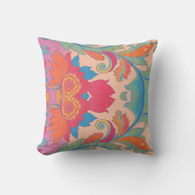 Almofada Pink & Orange Throw Pillow (Frente)