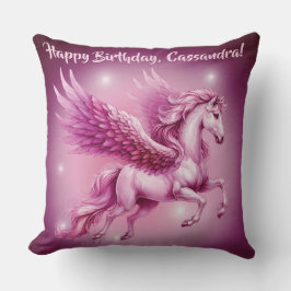 Almofada Pink Pegasus "Happy Birthday"
