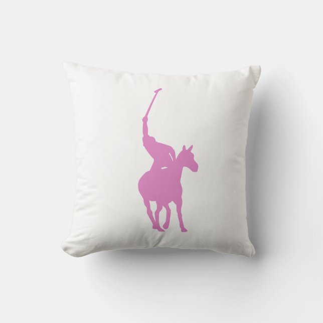 Almofada Pink Polo Player Pillow (Frente)