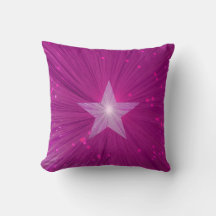 Pink Star impresso travesseiro decorativo quadrado