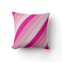 Pink striped cushion
