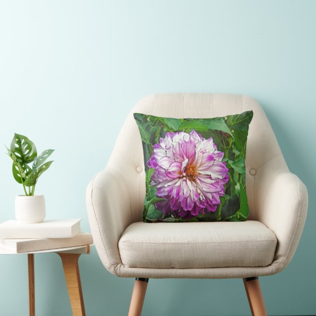 Almofada Pinkish-Purple e White Dahlia (Cadeira)
