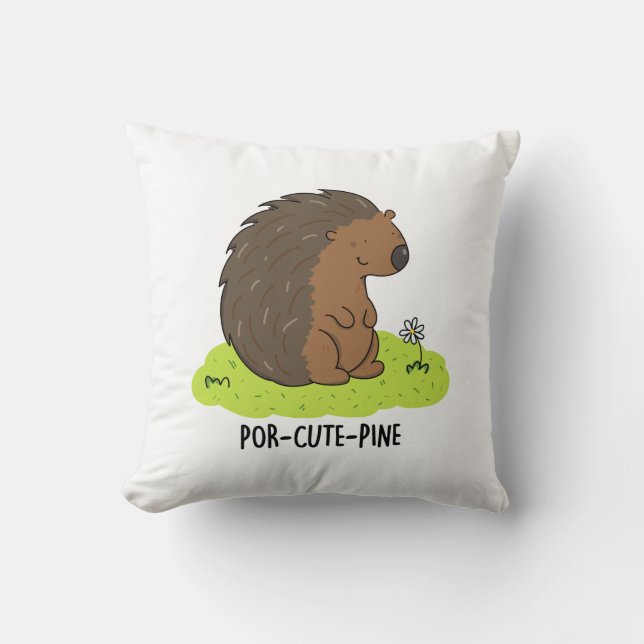 Almofada Pino Engraçado Porcupine Porcupine (Frente)