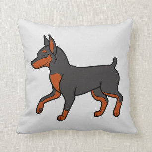 Almofada Pinscher diminuto preto