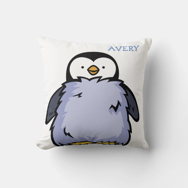 Almofada Pintinho Pinguim Personalizado Grande Cushion (Frente)