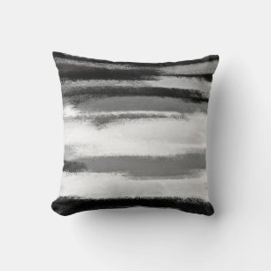 Almofada Pintura Abstrata Preto e Branco 53