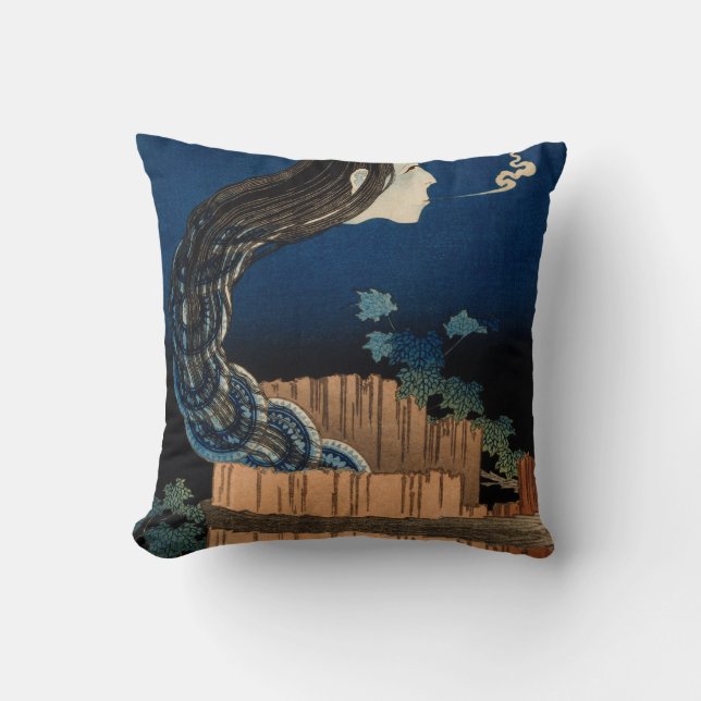 Almofada pintura artística de Katsushika Hokusai (Frente)