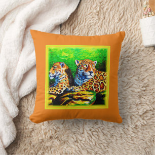 Almofada Pintura bonita dos Jaguares. Comprar Agora