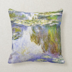 Almofada Pintura das belas artes de Claude Monet dos lírio