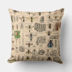 Almofada Pintura De Abelhas Insetos Insetos Vaza Natureza N