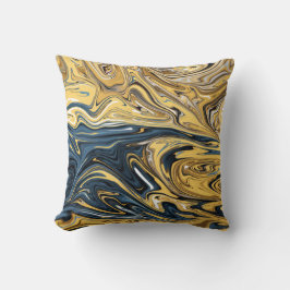 Almofada Pintura de Abstrato Dourado derretido | Melhor con