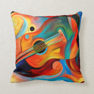 Almofada pintura de abstrato sobre música e ritual