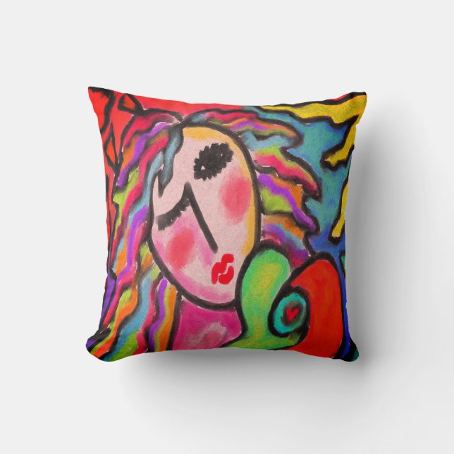 Almofada Pintura de Abstrato Wild One (Frente)