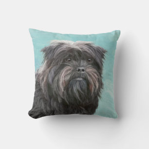 Almofada Pintura de Affenpinscher - Arte de Cachorro Origin