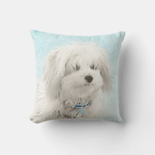 Almofada Pintura de Algodão de Tulear - Arte de Cachorro Or
