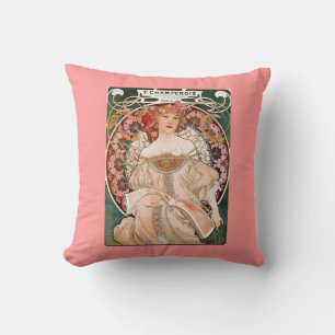 Almofada Pintura de Alphonse Mucha