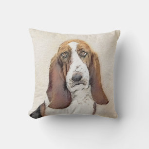 Almofada Pintura de Cachorro Basset - Arte de Cachorro Orig