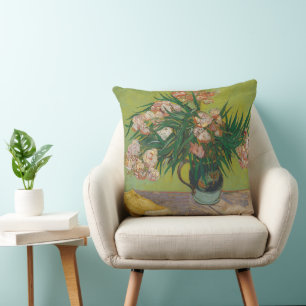 Almofada Pintura de flores de Oleandro de Vincent Van Gogh