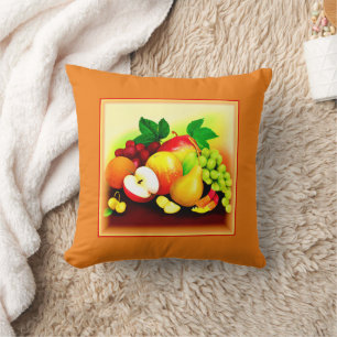 Almofada Pintura de Frutas Tropicais. Comprar Agora
