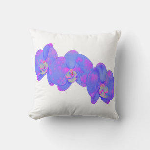 Almofada Pintura de orquídea violeta roxa
