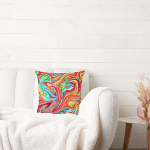 Almofada Pintura de Padrões Brilhantes Únicos. Comprar Agor