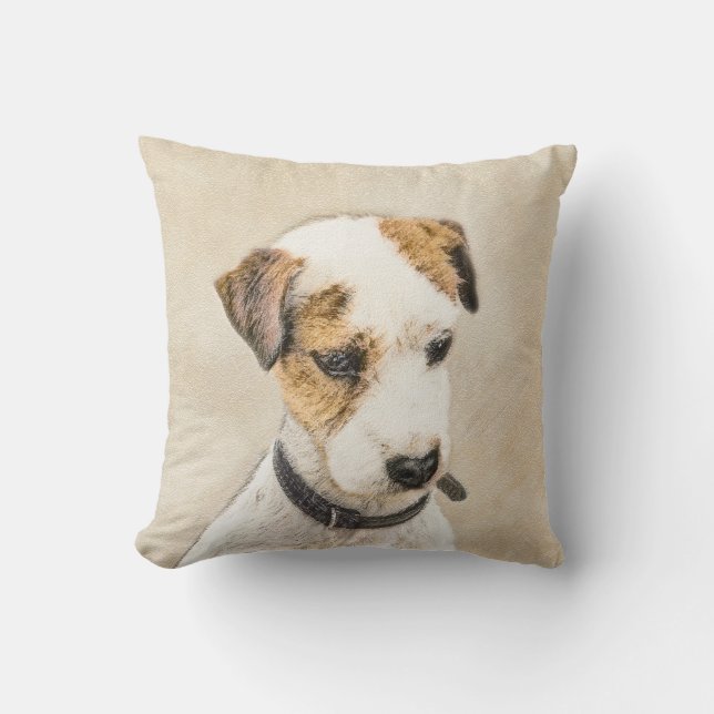 Almofada Pintura de Parson Jack Russell Terrier - Arte Cani (Frente)