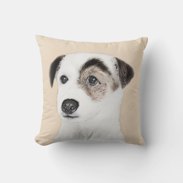 Almofada Pintura de Parson Jack Russell Terrier - Arte Cani (Frente)