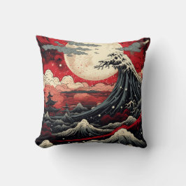 Almofada Pintura digital com estilo artístico japonês