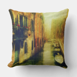 Almofada Pintura do Canal de Veneza