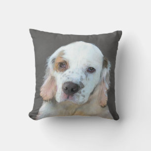 Almofada Pintura do Spaniel de Clumber - arte original