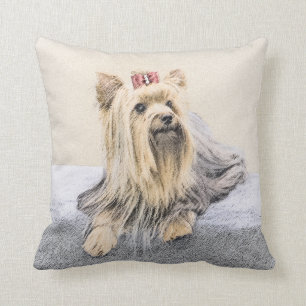 Almofada Pintura do yorkshire terrier - arte original