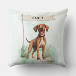 Almofada Pintura em Aquarela Cachorro Personalizado Plott