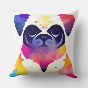 Almofada Pintura em pintura com cores de animais selvagens