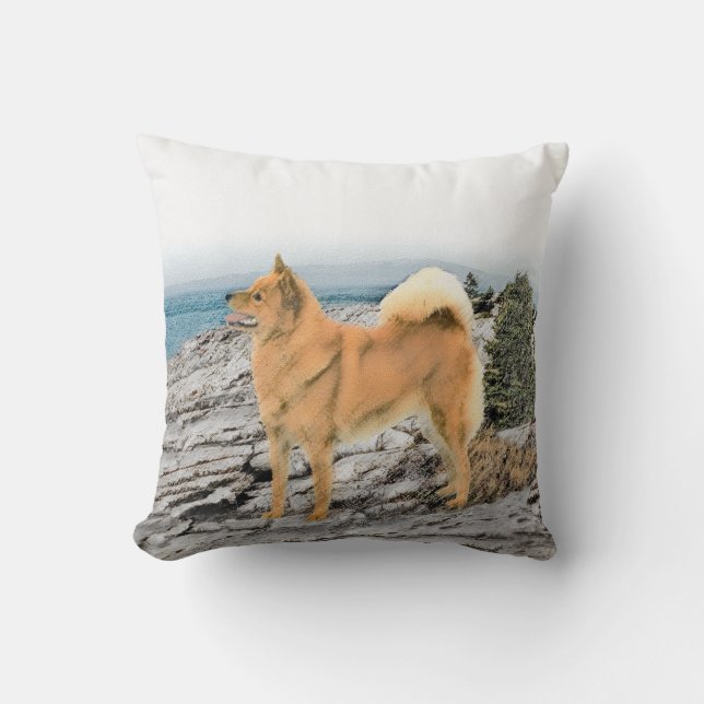 Almofada Pintura em Seashore - Arte Canina (Frente)