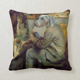 Almofada Pintura lunática de Weimaraner