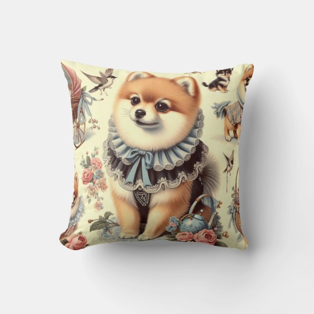 Almofada Pintura Pomeraniana Cuja (Frente)