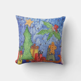 Almofada Pintura por Aquarela de Natal Whimsical Cheer