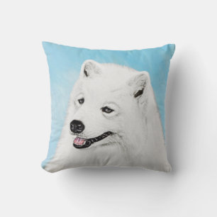 Almofada Pintura Samoyed - Arte Cachorosa Original