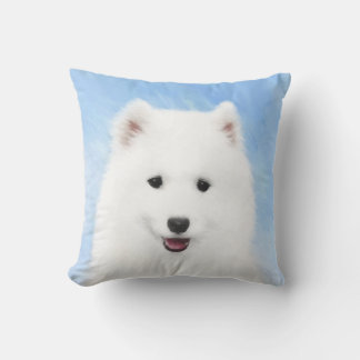 Almofada Pintura Samoyed Puppy - Arte Cachorra Original