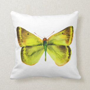 Almofada Pintura vívida da borboleta da aguarela