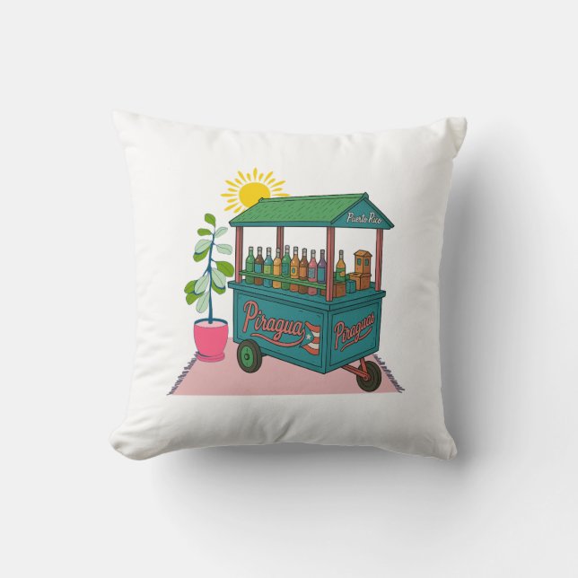 Almofada Piragua Puerto Rico Tshirt (Frente)