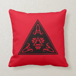 Almofada Pirâmide tribal vermelha e preta!